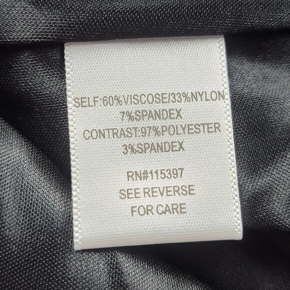 CC Couture Black Pencil Mini Skirt  Zip-Back Lined Viscose Nylon Spandex Size S - Picture 8 of 8